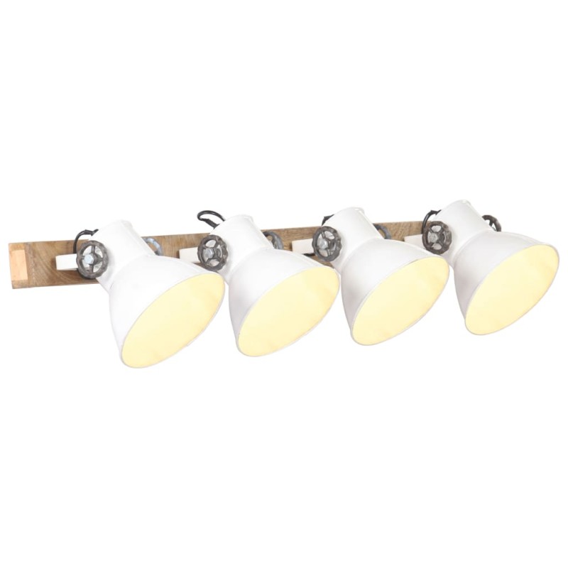 vidaXL Lampada da Parete Stile Industriale Bianca 90x25 cm E27