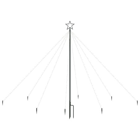 vidaXL Albero di Natale Cascata Luci LED Interni Esterni 400 LED 2,5 m