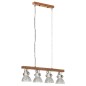 vidaXL Lampada a Sospensione Industriale Argento E27 Legno di Mango vidaXL Lampada a Sospensione Industriale Argento E27 Legno di Mango