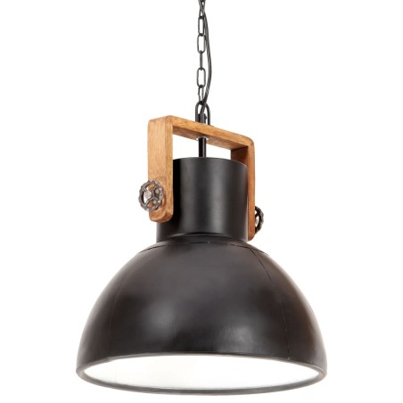vidaXL Lampada a Sospensione Industriale 25 W Nera Rotonda 40 cm E27