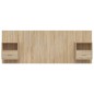 Testiera Letto con Comodini in Legno Multistrato Rovere Sonoma Testiera Letto con Comodini in Legno Multistrato Rovere Sonoma