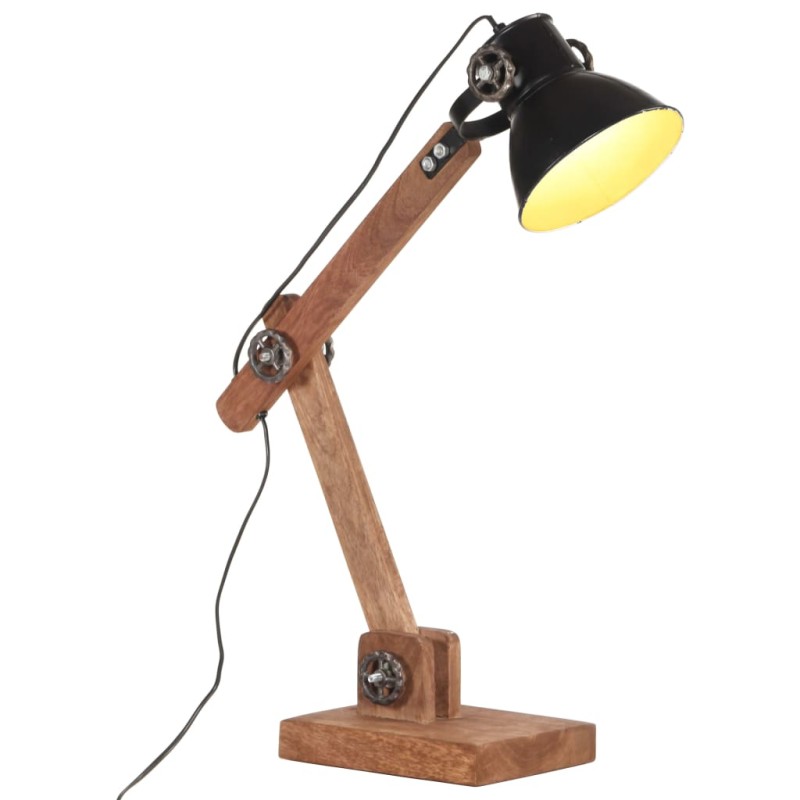 vidaXL Lampada da Scrivania Industriale Nera Rotonda 58x18x90 cm E27 vidaXL Lampada da Scrivania Industriale Nera Rotonda 58x18x90 cm E27