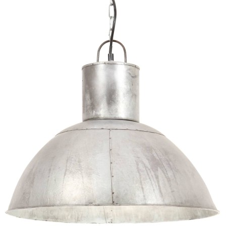 vidaXL Lampada a Sospensione 25 W Argento Rotonda 48 cm E27