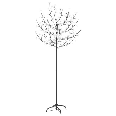 vidaXL Albero di Natale 200 LED Blu Bianco Ciliegio in Fiore 180 cm