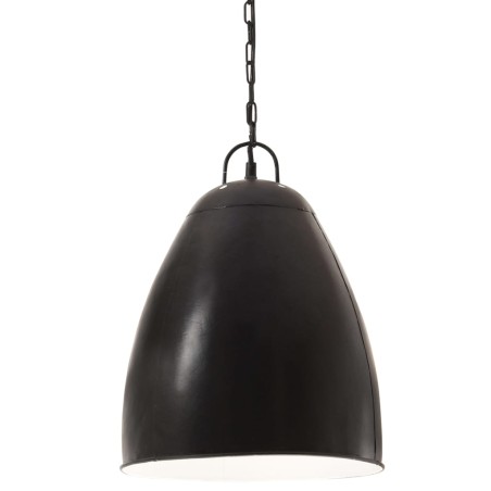 vidaXL Lampada a Sospensione Industriale 25 W Nera Rotonda 32 cm E27