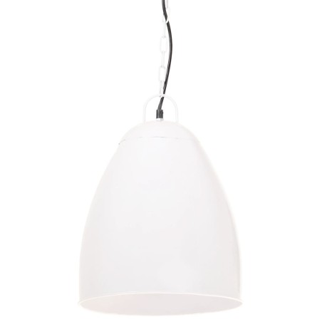 vidaXL Lampada a Sospensione Industriale 25 W Bianca Rotonda 32 cm E27