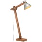 vidaXL Lampada da Pavimento Argento in Legno Massello di Mango E27 vidaXL Lampada da Pavimento Argento in Legno Massello di Mango E27
