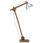 vidaXL Lampada da Pavimento Argento in Legno Massello di Mango E27 vidaXL Lampada da Pavimento Argento in Legno Massello di Mango E27