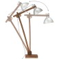 vidaXL Lampada da Pavimento Argento in Legno Massello di Mango E27 vidaXL Lampada da Pavimento Argento in Legno Massello di Mango E27