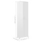 vidaXL Armadio per Ingresso Bianco Lucido 55x25x189 cm in Truciolato vidaXL Armadio per Ingresso Bianco Lucido 55x25x189 cm in Truciolato