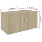 vidaXL Armadietto da Parete Rovere Sonoma 80x39x40 cm in Truciolato vidaXL Armadietto da Parete Rovere Sonoma 80x39x40 cm in Truciolato