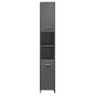 vidaXL Armadio da Bagno Grigio Lucido 30x30x183,5 cm in Truciolato vidaXL Armadio da Bagno Grigio Lucido 30x30x183,5 cm in Truciolato