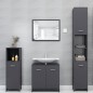 vidaXL Armadio da Bagno Grigio Lucido 30x30x183,5 cm in Truciolato vidaXL Armadio da Bagno Grigio Lucido 30x30x183,5 cm in Truciolato