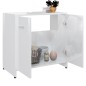 vidaXL Mobile da Bagno Bianco Lucido 60x33x61 cm in Legno Multistrato vidaXL Mobile da Bagno Bianco Lucido 60x33x61 cm in Legno Multistrato