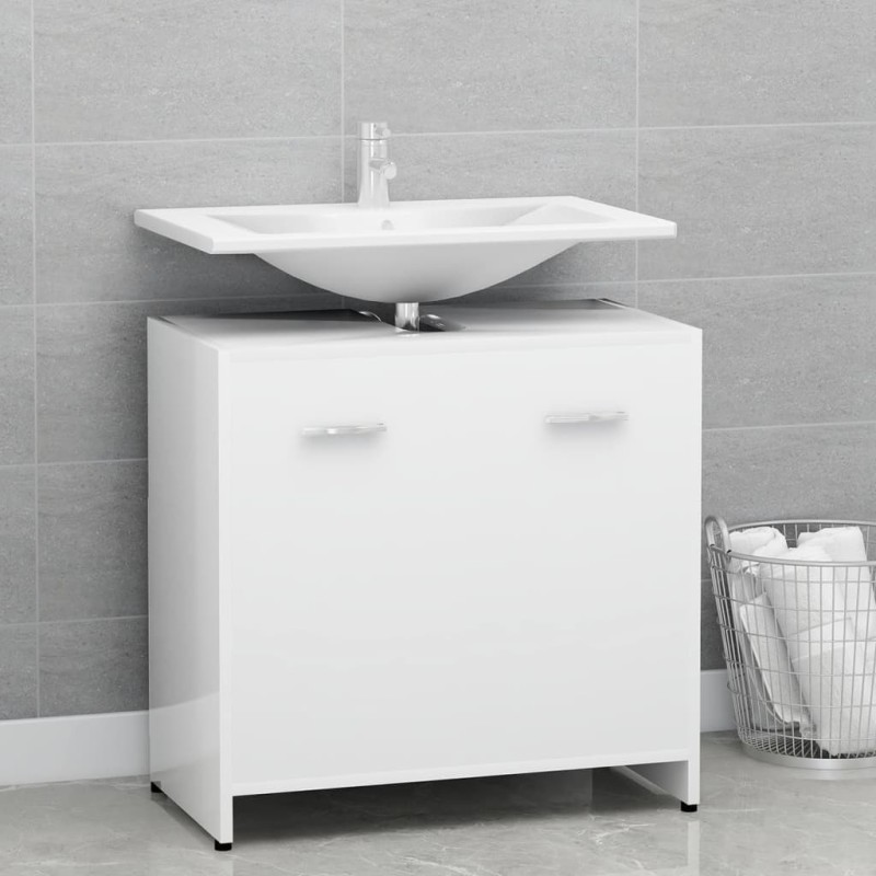 vidaXL Armadio da Bagno Bianco 60x33x61 cm in Legno Multistrato vidaXL Armadio da Bagno Bianco 60x33x61 cm in Legno Multistrato