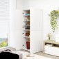 vidaXL Scarpiera Bianca 80x39x178 cm in Legno Multistrato