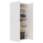 vidaXL Scarpiera Bianca 80x39x178 cm in Legno Multistrato