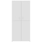 vidaXL Scarpiera Bianca 80x39x178 cm in Legno Multistrato