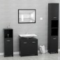 vidaXL Set Mobili da Bagno Nero in Legno Multistrato vidaXL Set Mobili da Bagno Nero in Legno Multistrato