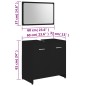 vidaXL Set Mobili da Bagno Nero in Legno Multistrato vidaXL Set Mobili da Bagno Nero in Legno Multistrato