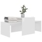 vidaXL Set Tavolini da Caffè Bianco Lucido 100x48x40 cm in Truciolato vidaXL Set Tavolini da Caffè Bianco Lucido 100x48x40 cm in Truciolato