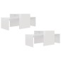 vidaXL Set Tavolini da Caffè Bianco Lucido 100x48x40 cm in Truciolato vidaXL Set Tavolini da Caffè Bianco Lucido 100x48x40 cm in Truciolato