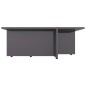 vidaXL Tavolino da Caffè Grigio Lucido 79,5x79,5x30 cm in Truciolato vidaXL Tavolino da Caffè Grigio Lucido 79,5x79,5x30 cm in Truciolato