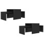 vidaXL Set Tavolini da Caffè Nero Lucido 100x48x40 cm in Truciolato vidaXL Set Tavolini da Caffè Nero Lucido 100x48x40 cm in Truciolato