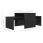 vidaXL Set Tavolini da Caffè Nero Lucido 100x48x40 cm in Truciolato vidaXL Set Tavolini da Caffè Nero Lucido 100x48x40 cm in Truciolato