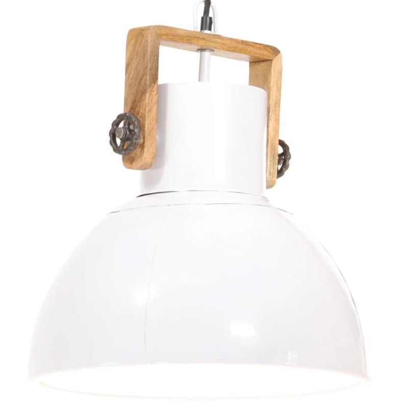vidaXL Lampada a Sospensione Industriale 25 W Bianca Rotonda 40 cm E27 vidaXL Lampada a Sospensione Industriale 25 W Bianca Rotonda 40 cm E27
