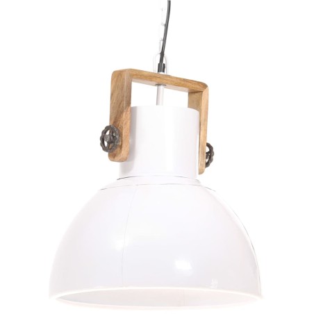 vidaXL Lampada a Sospensione Industriale 25 W Bianca Rotonda 40 cm E27