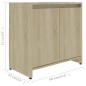 vidaXL Armadio da Bagno Rovere Sonoma 60x33x61 cm in Truciolato vidaXL Armadio da Bagno Rovere Sonoma 60x33x61 cm in Truciolato