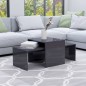 vidaXL Set Tavolini da Caffè Grigio Lucido 100x48x40 cm in Truciolato vidaXL Set Tavolini da Caffè Grigio Lucido 100x48x40 cm in Truciolato