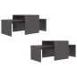 vidaXL Set Tavolini da Caffè Grigio Lucido 100x48x40 cm in Truciolato vidaXL Set Tavolini da Caffè Grigio Lucido 100x48x40 cm in Truciolato
