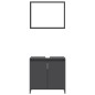 vidaXL Set Mobili da Bagno Grigio in Truciolato