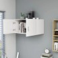 vidaXL Armadietto da Parete Bianco Lucido 80x39x40 cm in Truciolato vidaXL Armadietto da Parete Bianco Lucido 80x39x40 cm in Truciolato