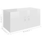vidaXL Armadietto da Parete Bianco Lucido 80x39x40 cm in Truciolato vidaXL Armadietto da Parete Bianco Lucido 80x39x40 cm in Truciolato