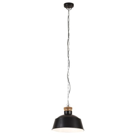 vidaXL Lampada a Sospensione Industriale 32 cm Nera E27