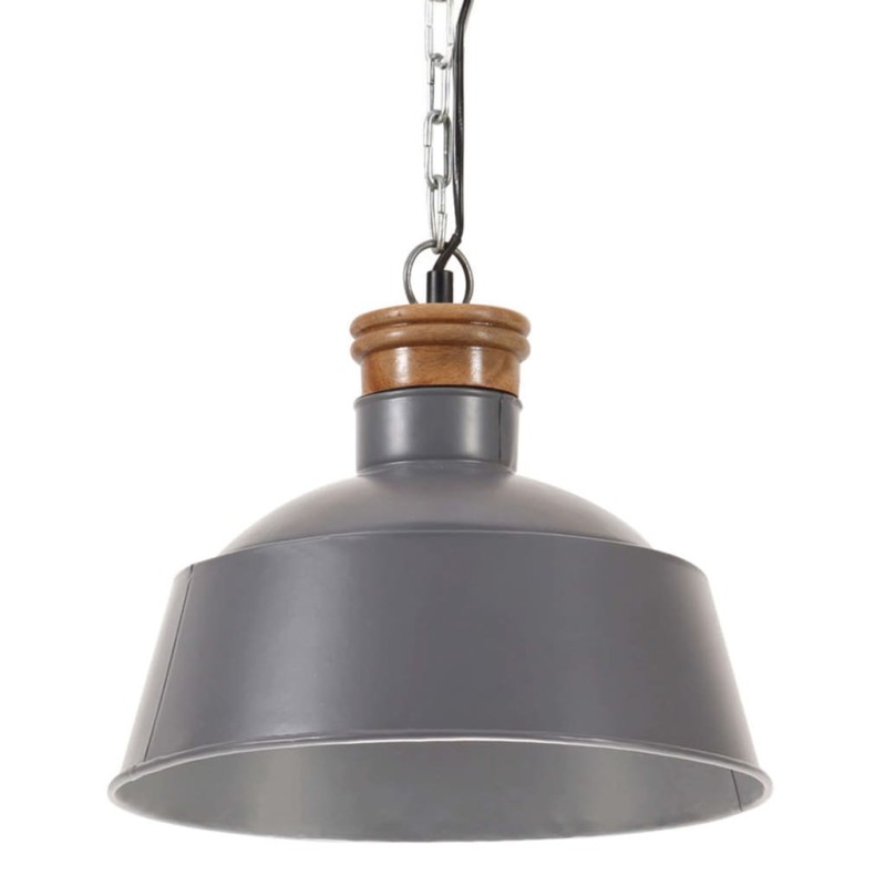 vidaXL Lampada a Sospensione Industriale 32 cm Grigia E27 vidaXL Lampada a Sospensione Industriale 32 cm Grigia E27