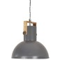 vidaXL Lampada Soffitto Industriale 25 W Grigia Rotonda in Mango 52cm vidaXL Lampada Soffitto Industriale 25 W Grigia Rotonda in Mango 52cm