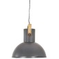 vidaXL Lampada Soffitto Industriale 25 W Grigia Rotonda in Mango 52cm vidaXL Lampada Soffitto Industriale 25 W Grigia Rotonda in Mango 52cm