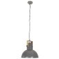 vidaXL Lampada Soffitto Industriale 25 W Grigia Rotonda in Mango 52cm vidaXL Lampada Soffitto Industriale 25 W Grigia Rotonda in Mango 52cm