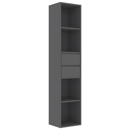 vidaXL Libreria Grigio Lucido 36x30x171 cm in Truciolato