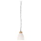 vidaXL Lampadario Industriale Bianco Ferro e Legno Massello 23 cm E27 vidaXL Lampadario Industriale Bianco Ferro e Legno Massello 23 cm E27