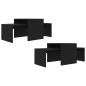 vidaXL Set Tavolini da Caffè Neri 100x48x40 cm in Truciolato vidaXL Set Tavolini da Caffè Neri 100x48x40 cm in Truciolato