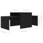 vidaXL Set Tavolini da Caffè Neri 100x48x40 cm in Truciolato vidaXL Set Tavolini da Caffè Neri 100x48x40 cm in Truciolato