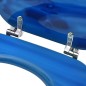 vidaXL Tavoletta WC con Coperchio MDF Blu Design Goccia d'Acqua vidaXL Tavoletta WC con Coperchio MDF Blu Design Goccia d'Acqua