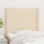 Testiera ad Orecchio Crema 103x16x118/128 cm in Tessuto Testiera ad Orecchio Crema 103x16x118/128 cm in Tessuto