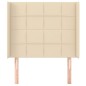 Testiera ad Orecchio Crema 103x16x118/128 cm in Tessuto Testiera ad Orecchio Crema 103x16x118/128 cm in Tessuto