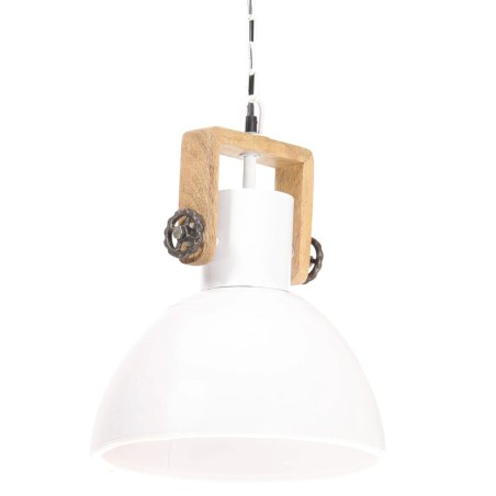 vidaXL Lampada a Sospensione Industriale 25 W Bianca Rotonda 30 cm E27